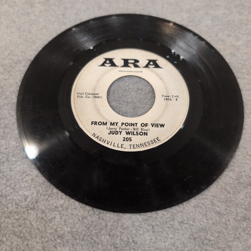 Judy Wilson It's Not So / From My Point of View ARA 205 Nashville 45 RPM Vinyl - Picture 4 of 4
